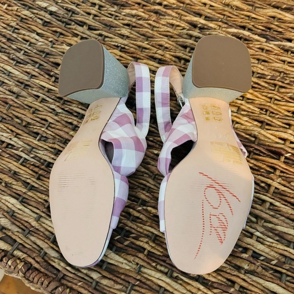 J. Crew JCrew Twisted Knot Penny Sandals in Gingham with Glitter Heel - Picture 6 of 6